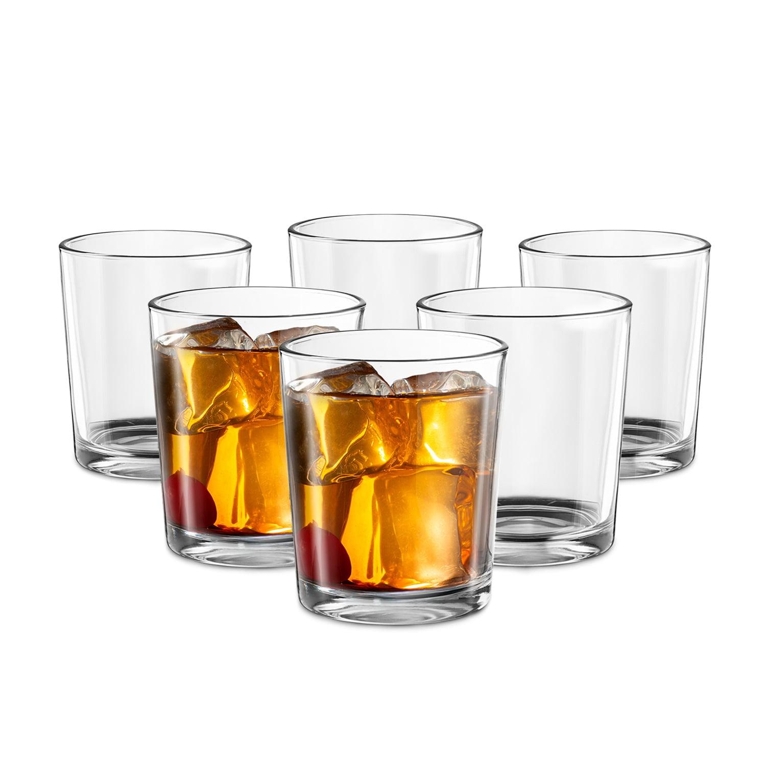 Crystal Whiskey Tumblers with Weighted Base, Set of 6