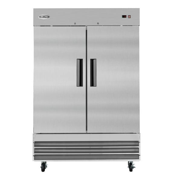 KoolMore 47 cu. ft. Commercial 2 Solid Door Reach In Refrigerator in Stainless Steel