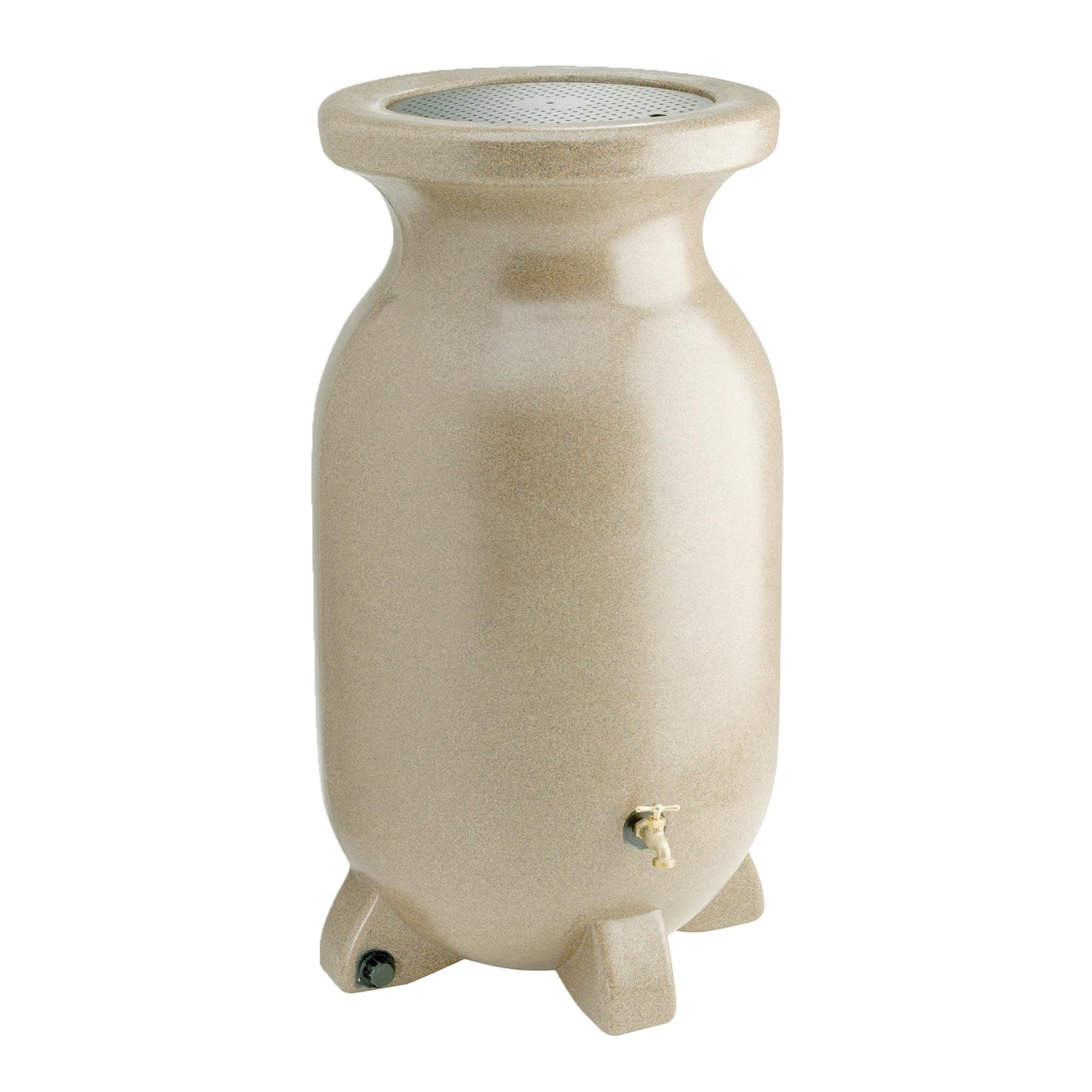 Koolatron Koolscapes Stone-Look Rain Barrel, 75 gal (285L), Sandstone