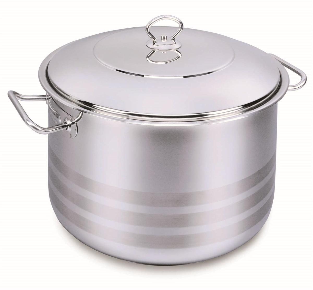 Korkmaz 47 Quart Stainless Steel Stockpot with Lid