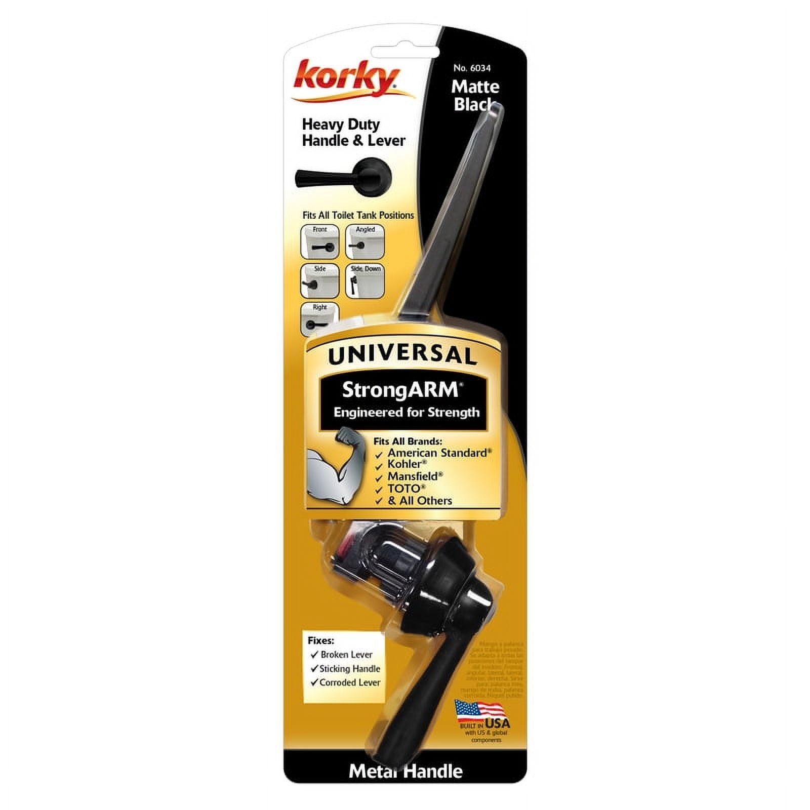 Korky 4001235 Strongram Flush Lever Black Matte Metal for Universal