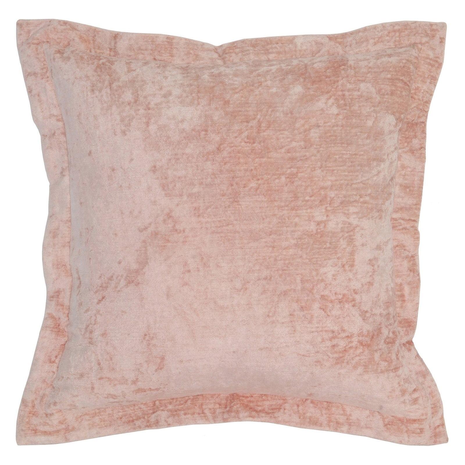 Bryce Pink Velvet 22" Square Throw Pillow