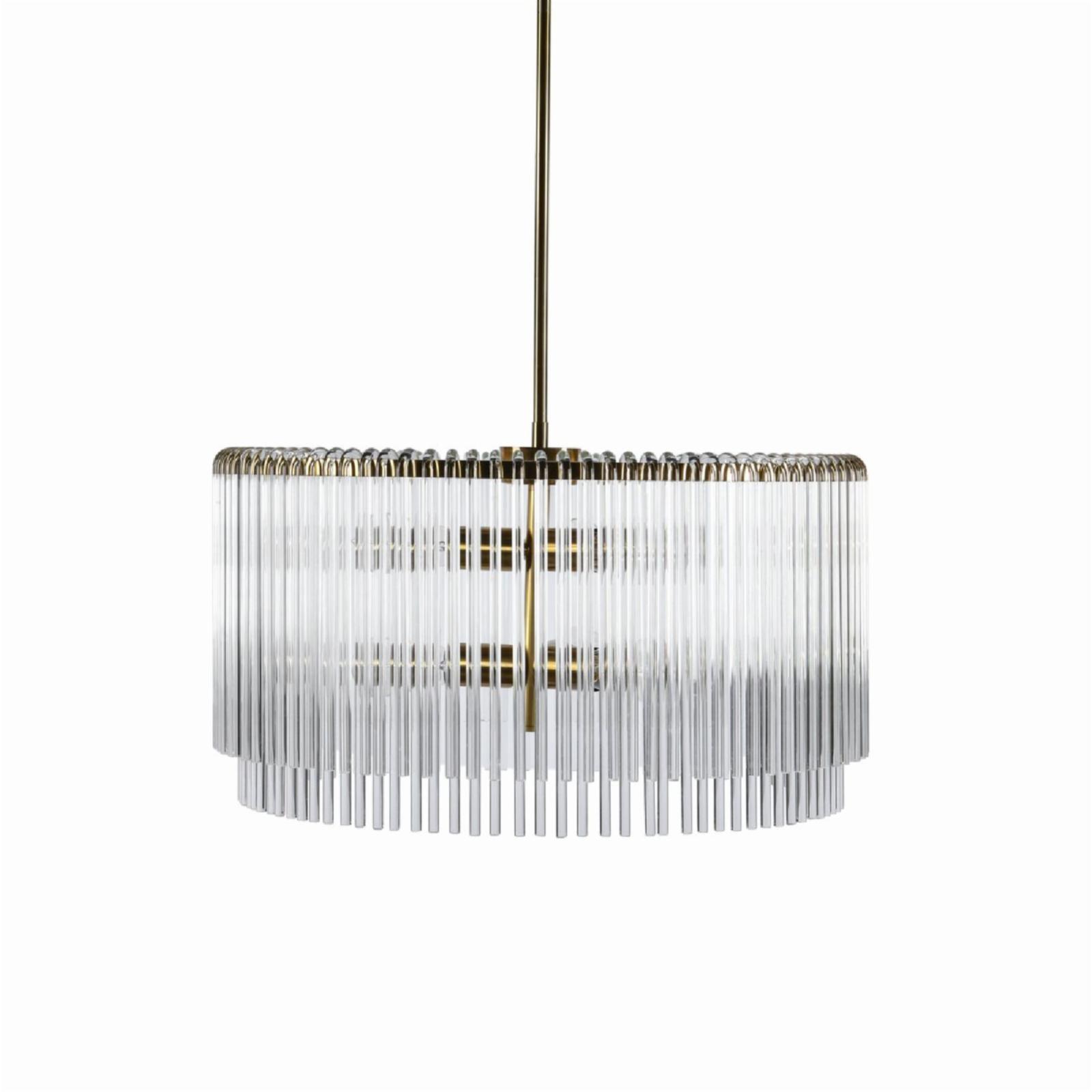 Kaela 6 - Light Dimmable Drum Chandelier