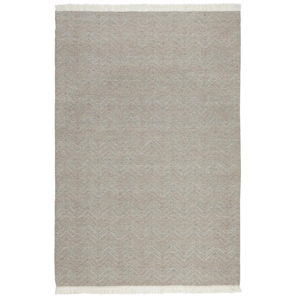 Dune Gray Herringbone Handwoven Reversible 8' x 10' Rug