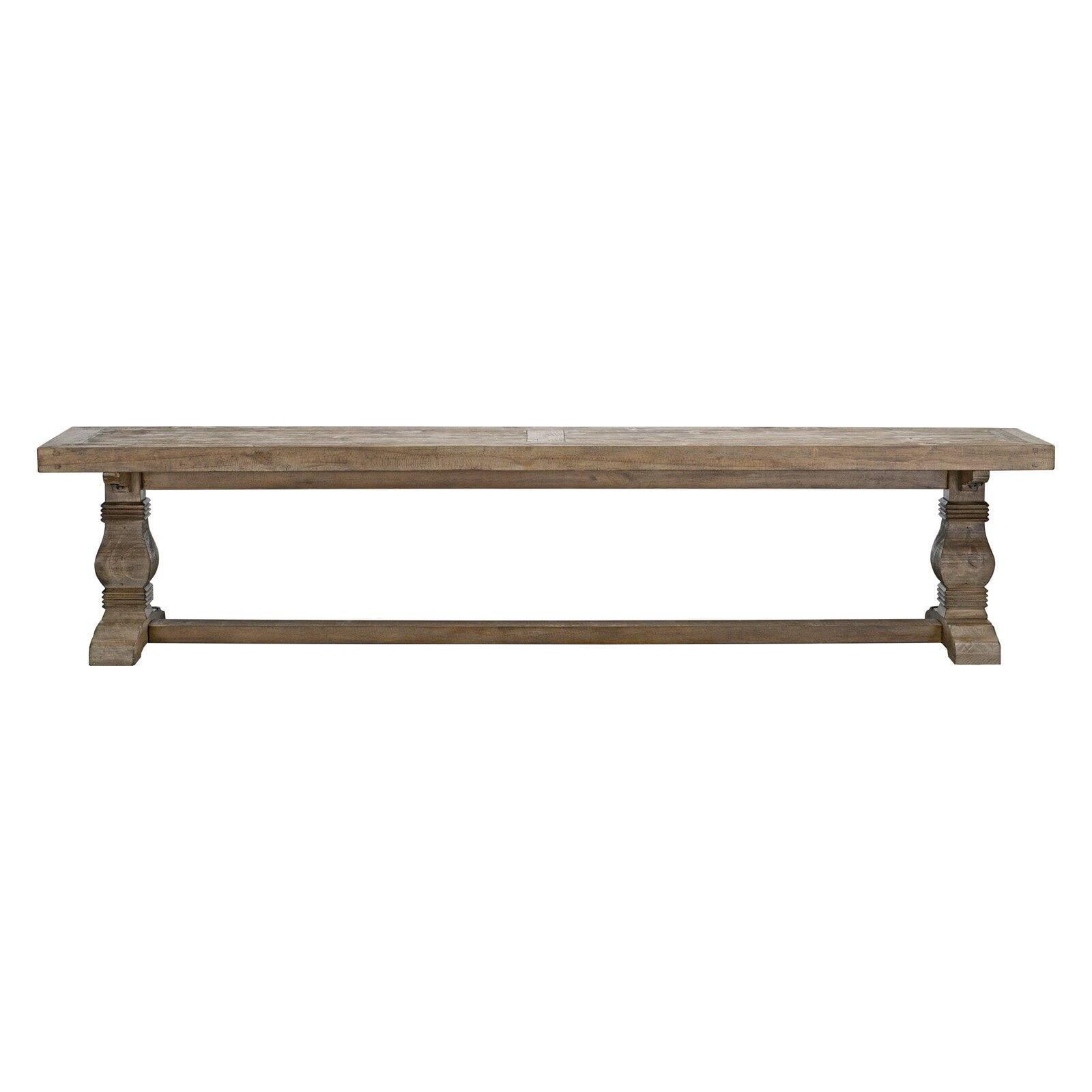 Quincy Transitional Rustic Reclaimed Pine 83" Bench