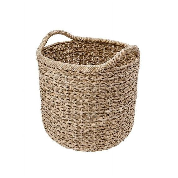 YOSITiuu Large Decorative Seagrass Storage Basket, Handmade, Seagrass Basket, Living Room, Blankets, Toy Bin, Extra Storage, Decorative Storage, Laundry Basket, Linens