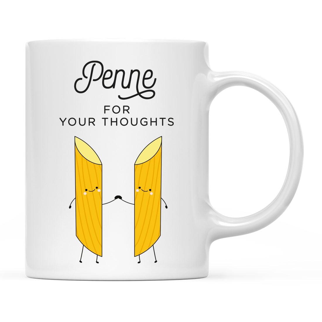 Koyal Wholesale Funny Food Pun 11oz. Ceramic Coffee Tea Mug, Penne