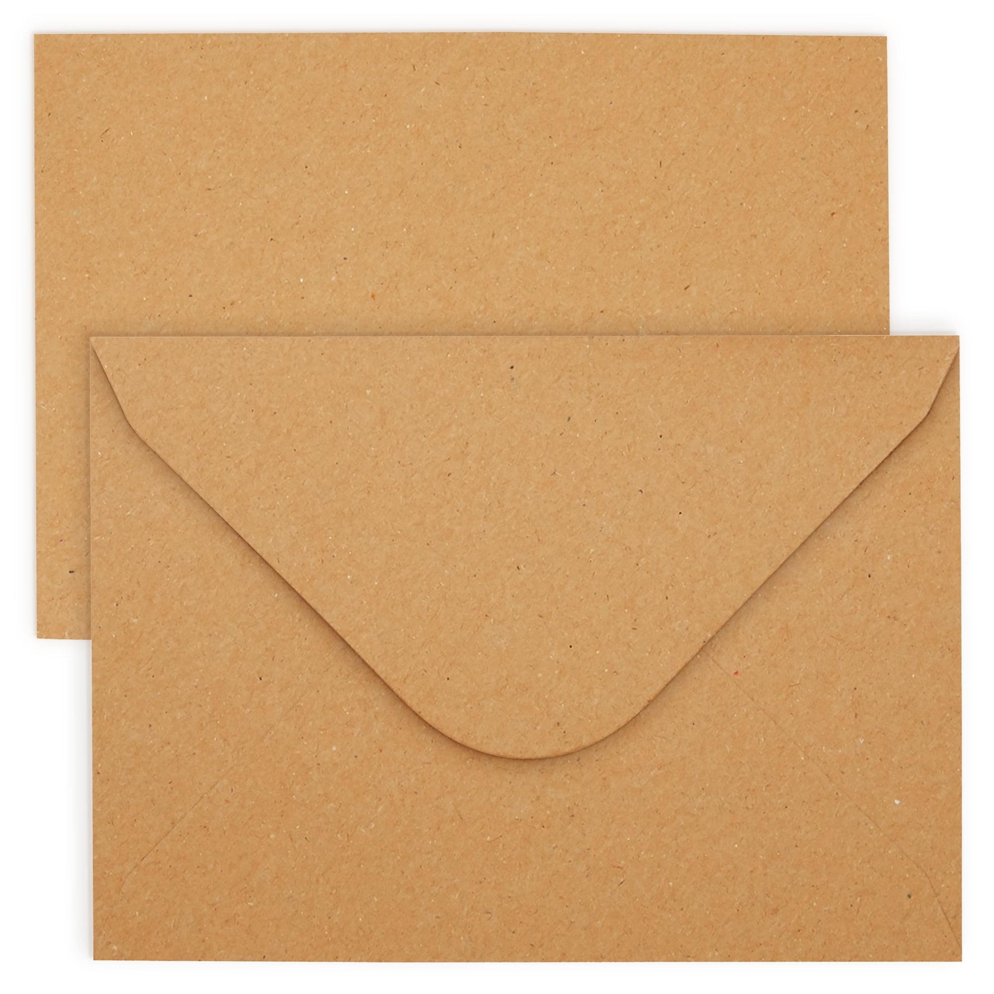 Juvale Kraft Paper Invitation Envelopes 4x6 for Special Occasions like Weddings A6 V-Flap Brown Envelopes (50 Pack)