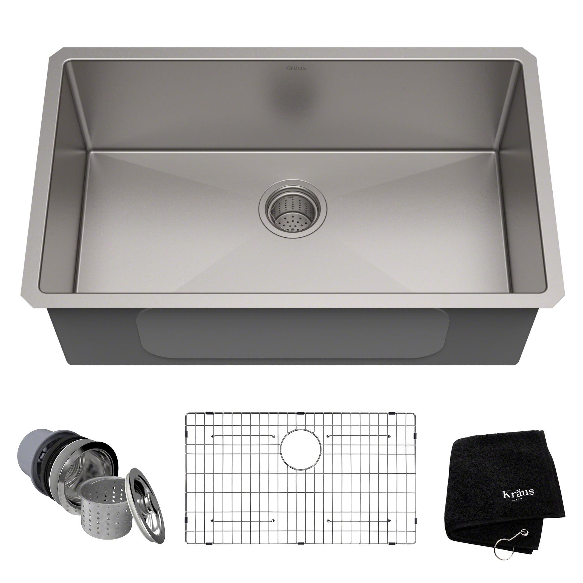 KRAUS Standart PRO™ Undermount 16 Gauge Stainless Steel Kitchen Sink