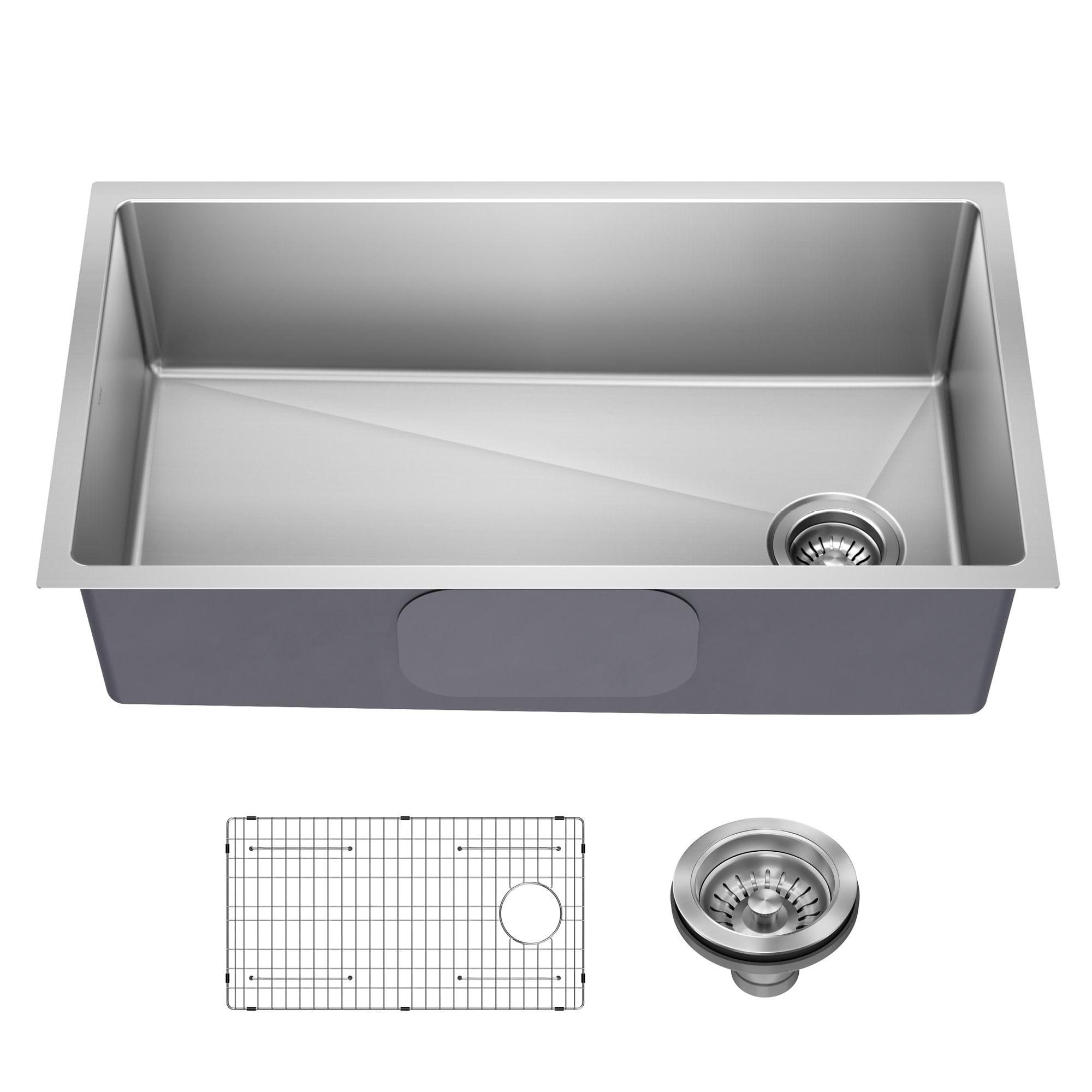 Kraus 32.5" Stainless Steel Single Bowl Drop-In Kitchen Sink