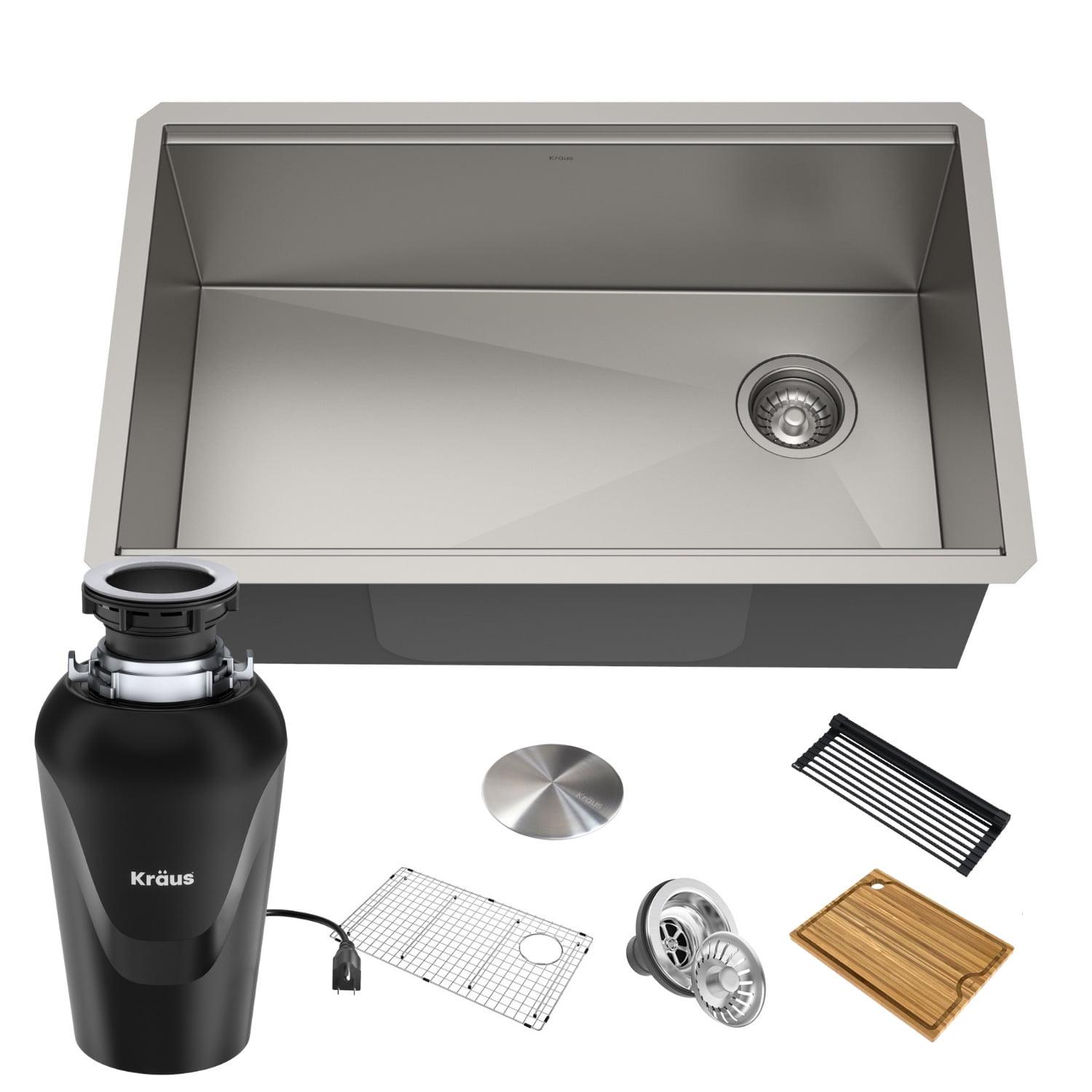 Kore 30" L x 19" W Drop-in Kitchen Sink with Garbage Disposal