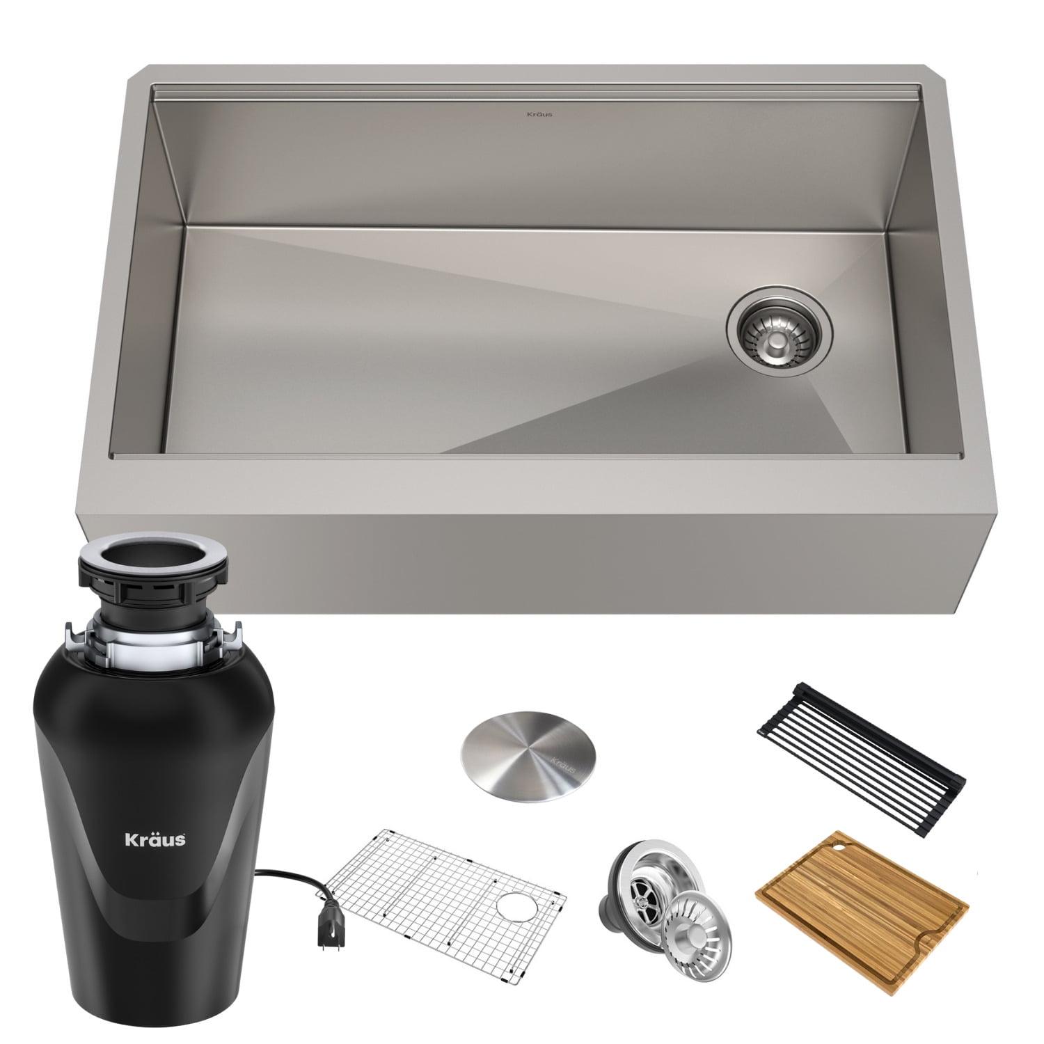 Kore 33" L x 20" W Drop-in Kitchen Sink with Accessories