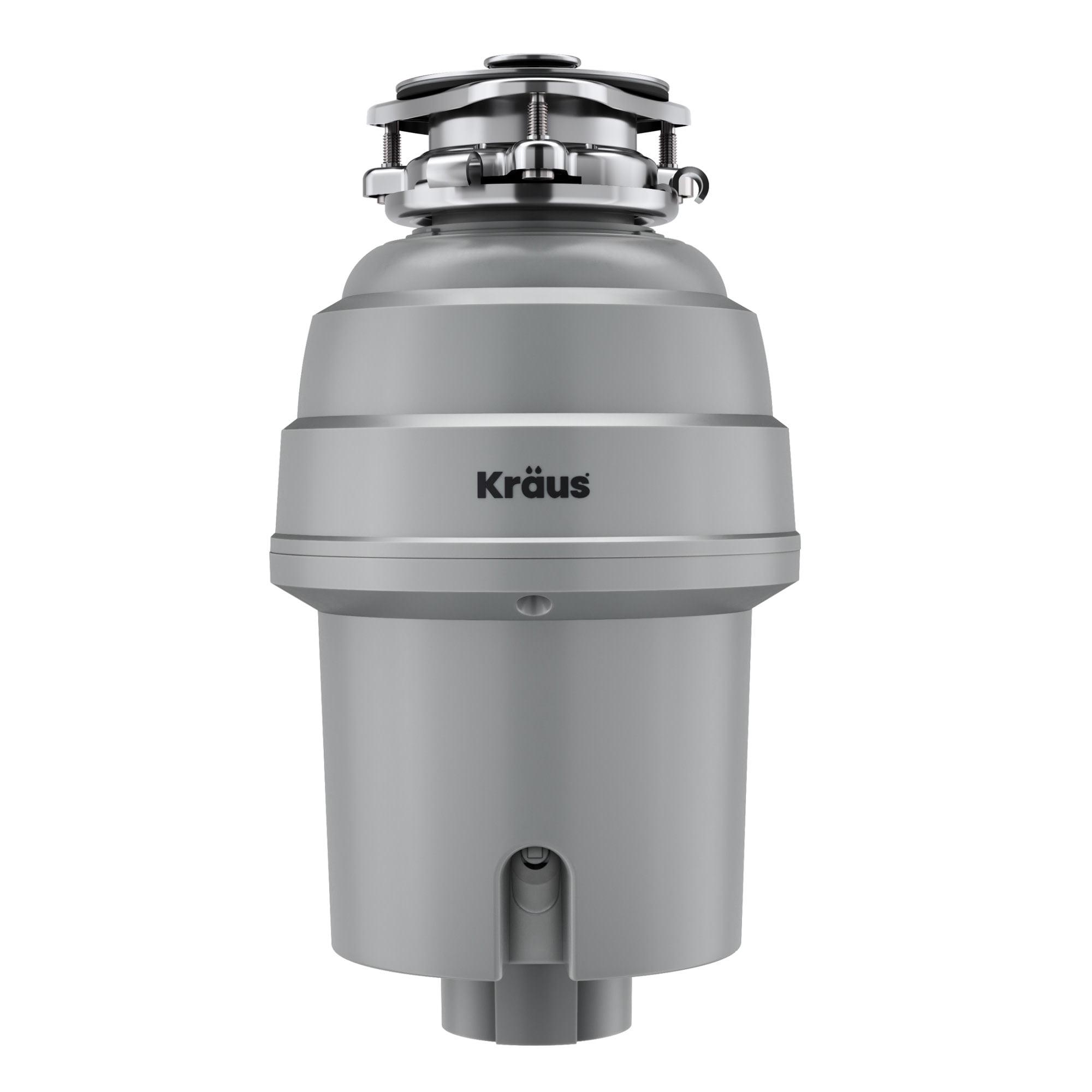 Kraus KRAUS Wasteguard High-Speed 3/4 HP Continuous Feed Ultra-Quiet Motor Garbage Disposal With Power Cord And Flange Included And Universal Mount, KWD210-75MGR