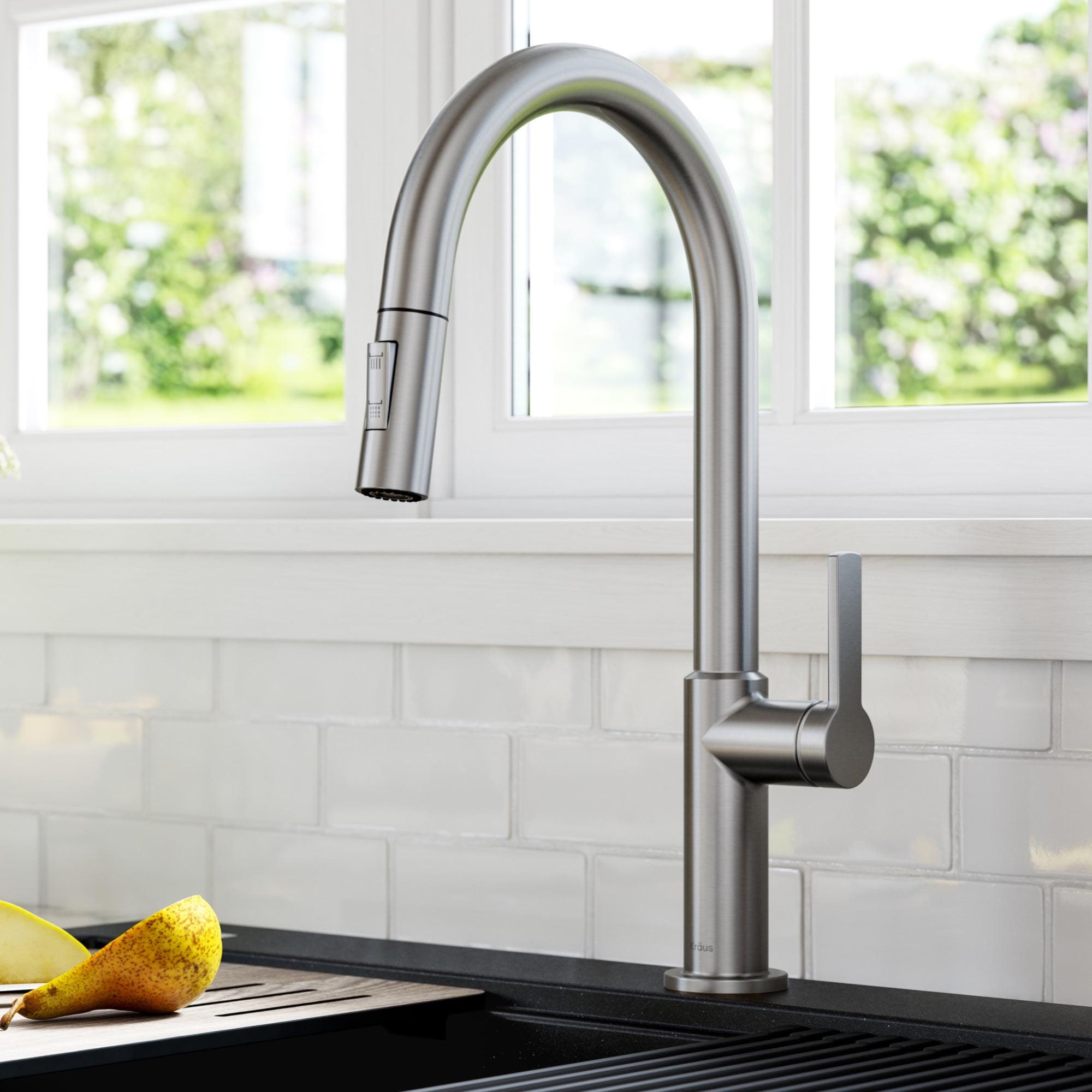 KRAUS Oletto Single Handle Pull Down Kitchen Faucet