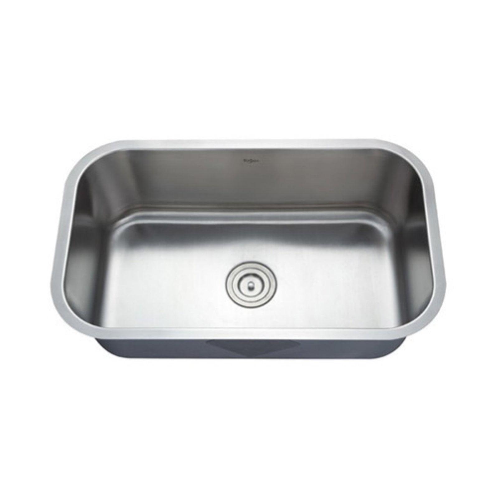 KRAUS Premier 16 Gauge Undermount Single Bowl Stainless Steel Kitchen Sink