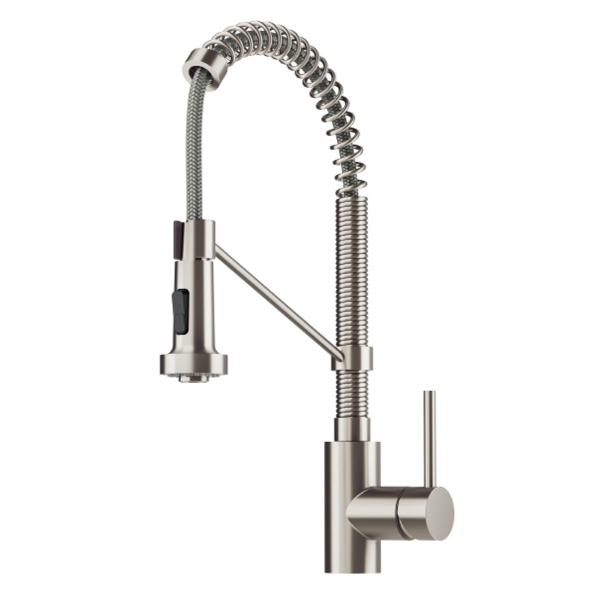 KRAUS Bolden Commercial Style 2-Function Single Handle Pull Down Kitchen Faucet with Soap Dispenser