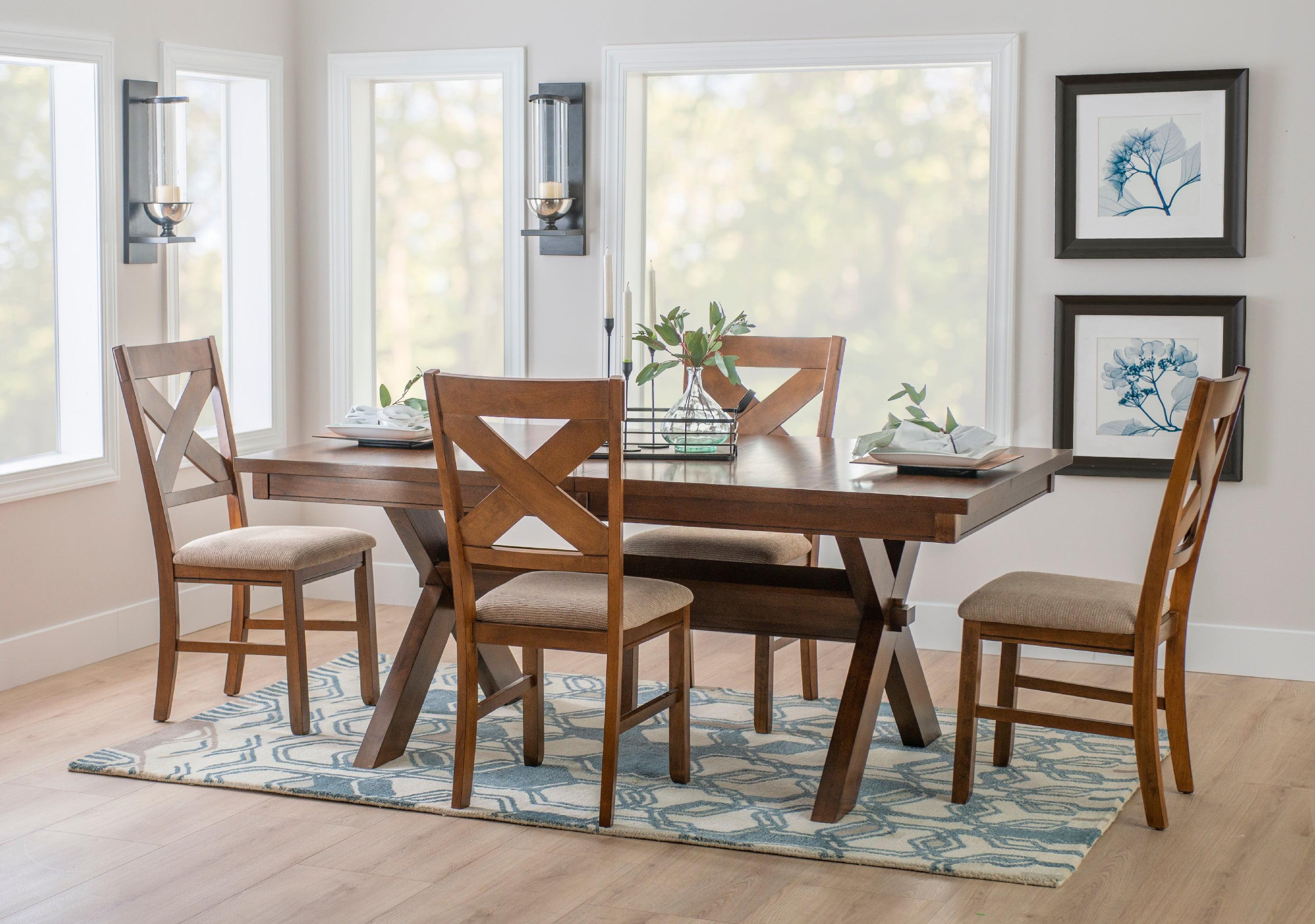 Kraven Dark Hazelnut Acacia 5-Piece Extending Dining Set