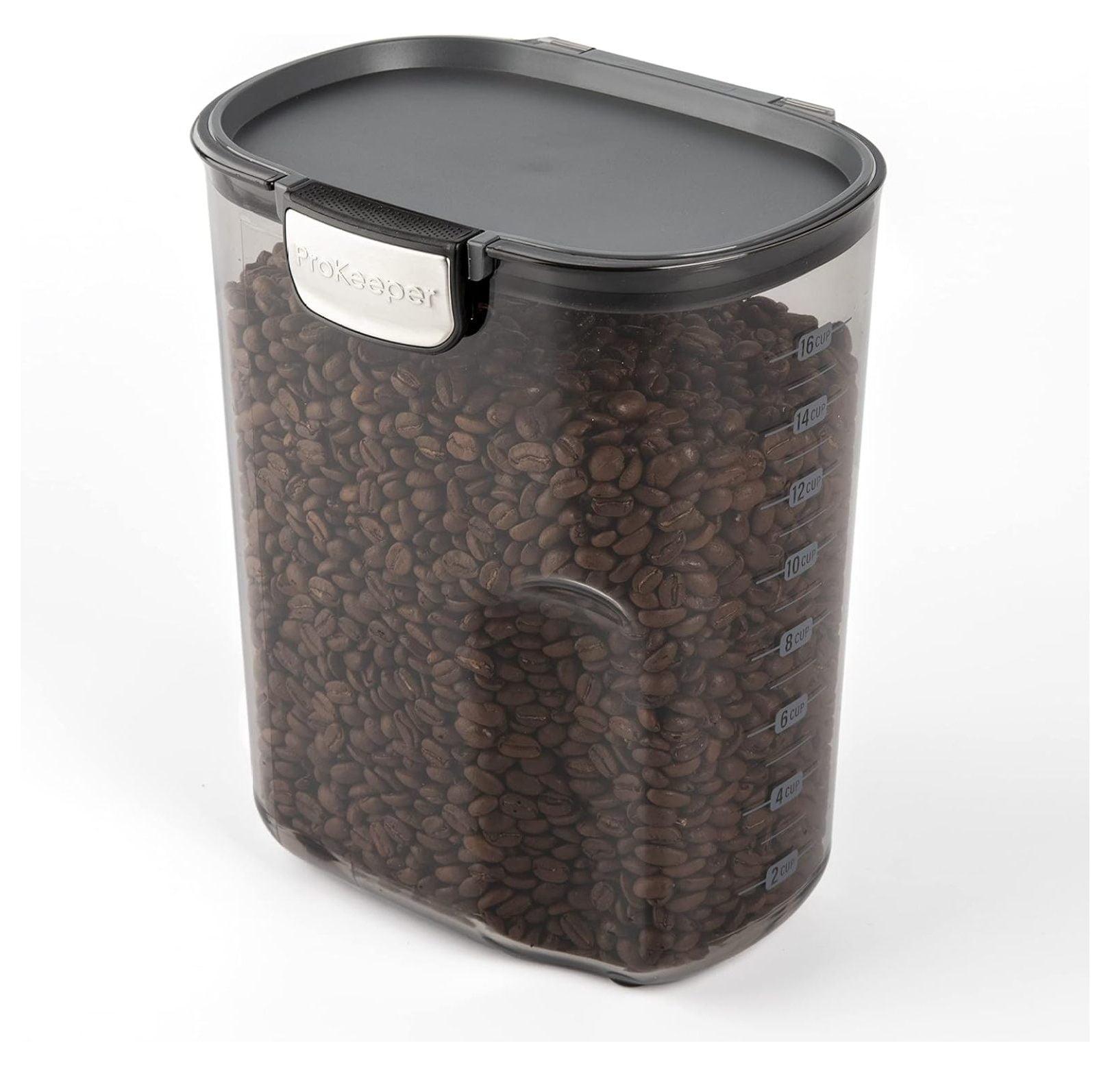 ProKeeper 4-Quart Black Airtight Coffee Storage Container