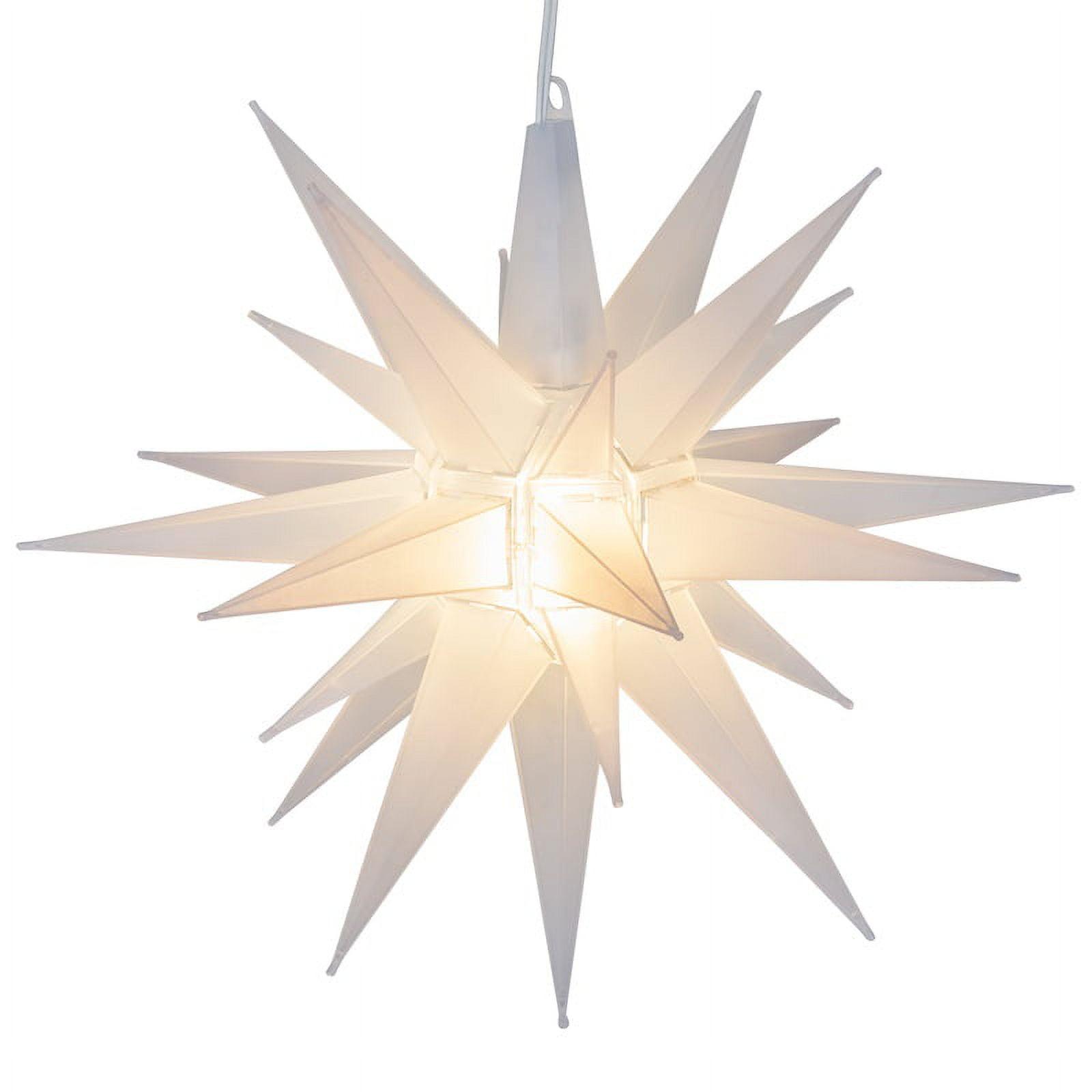 Kringle Traditions 14” White Moravian Star Christmas Star Light, White Christmas Star Outdoor Christmas Decoration