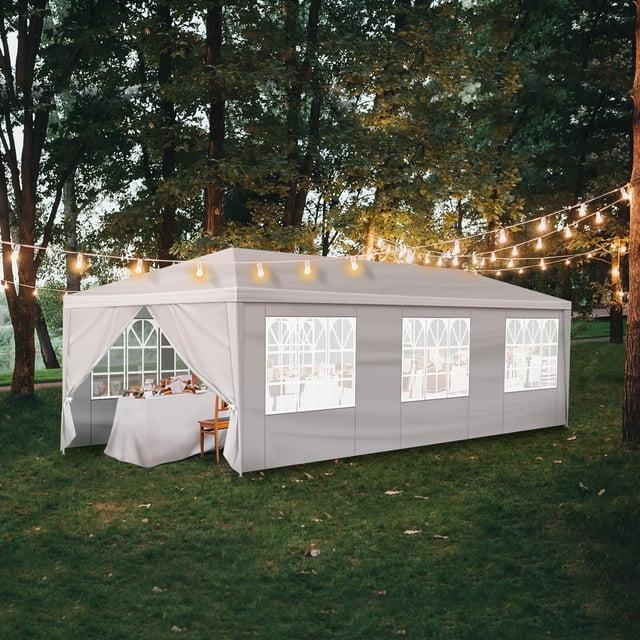 Ktaxon 10' X 30' Canopy Tent with 8 Side Walls for Party Wedding Camping and BBQ
