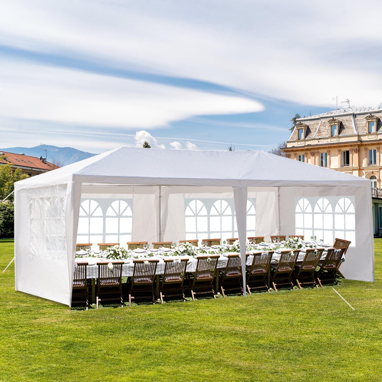 White 10x20 Outdoor Canopy Tent with Removable Sidewalls