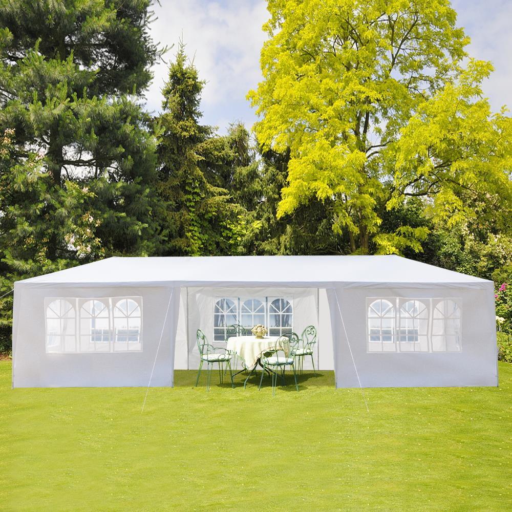 Ktaxon 10' x 30' Canopy Party Outdoor Wedding Tent Gazebo 7 Walls Pavilion White