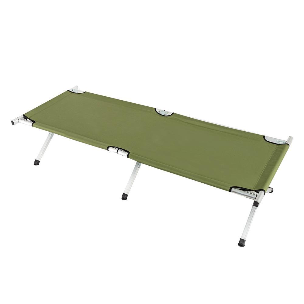 Folding Camping Cot for Adults, Portable Folding Camping Bed with X-shaped Frame, Camping Bed with Carrying Bag Army, Indoor Outdoor Portable Sleeping Cot for Hiking, Green