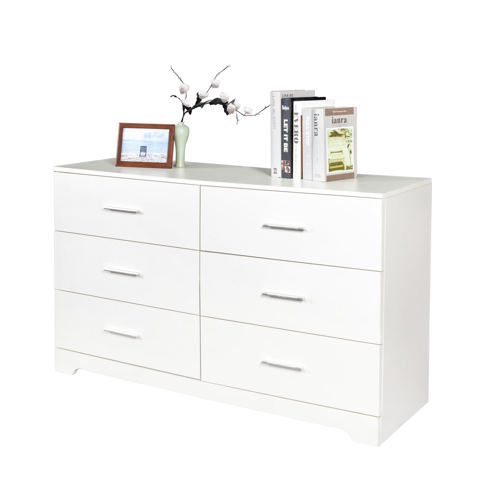 White Double Dresser with Extra Deep Drawers