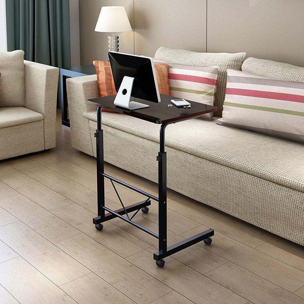 Ktaxon Adjustable Laptop Table Stand Computer Desk Sofa Side Bed Tray Rolling Black
