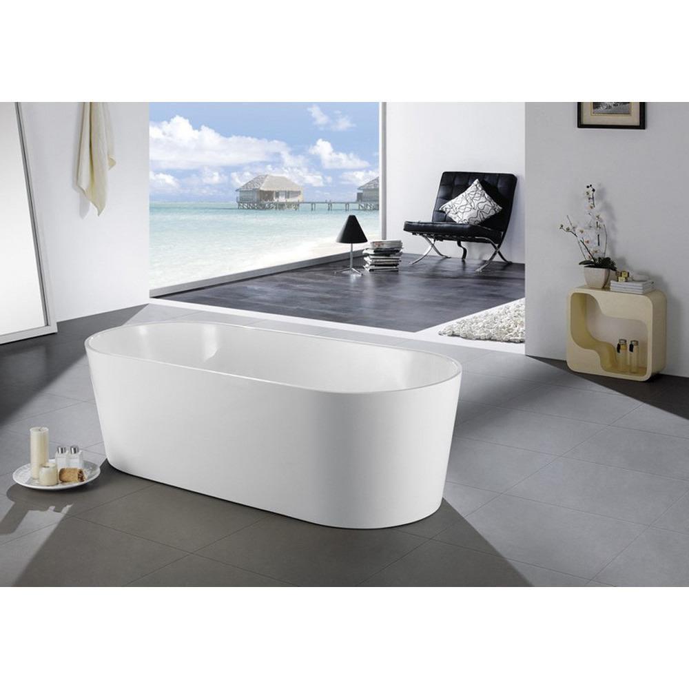 Ovale 67'' x 23'' Freestanding Soaking Acrylic Bathtub