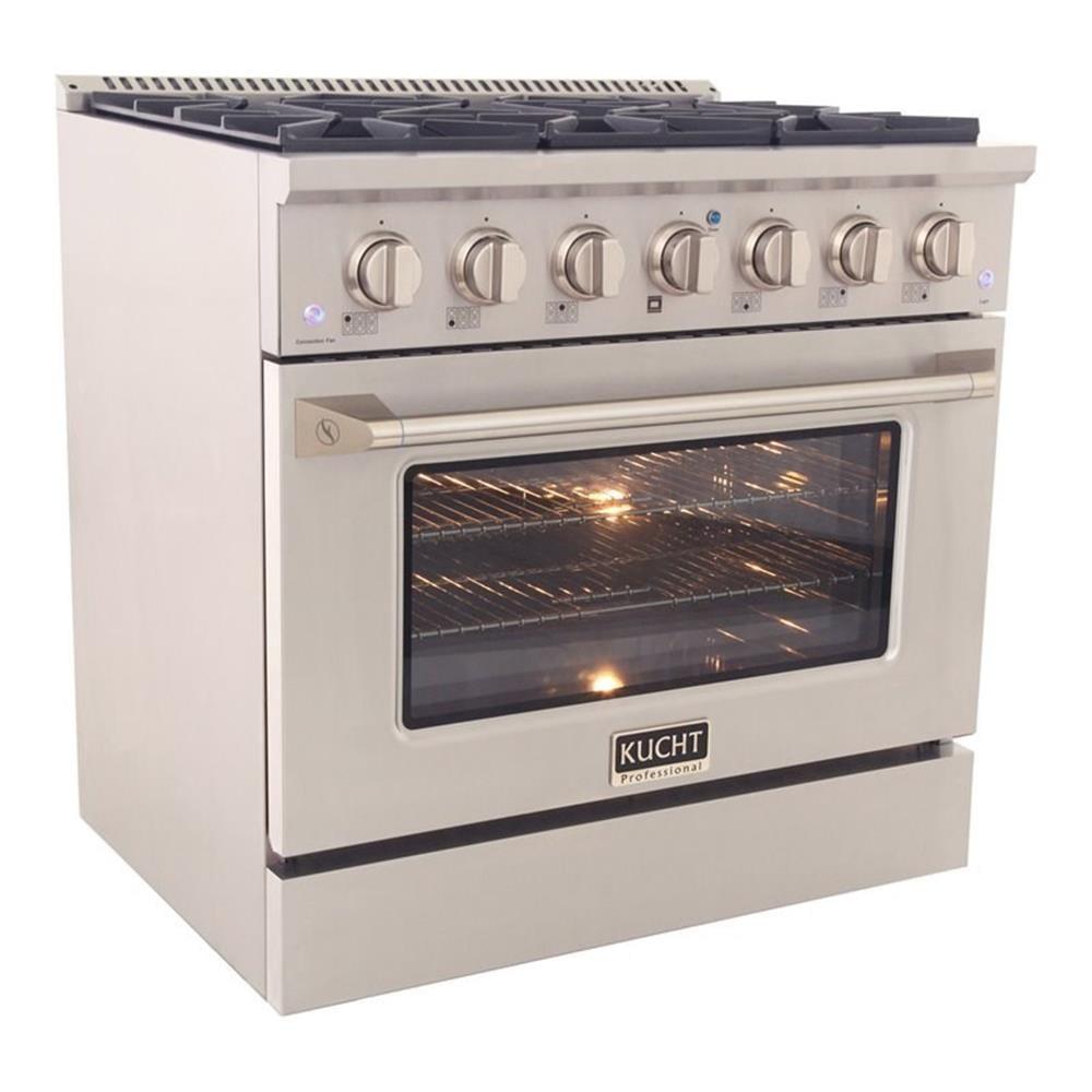 Kucht 36" Stainless Steel Natural Gas Range with Convection Oven