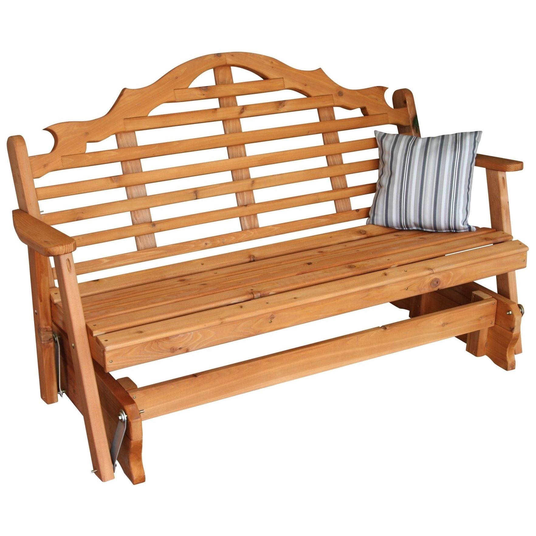 Cedar Stain Pine 4' Marlboro Glider Bench