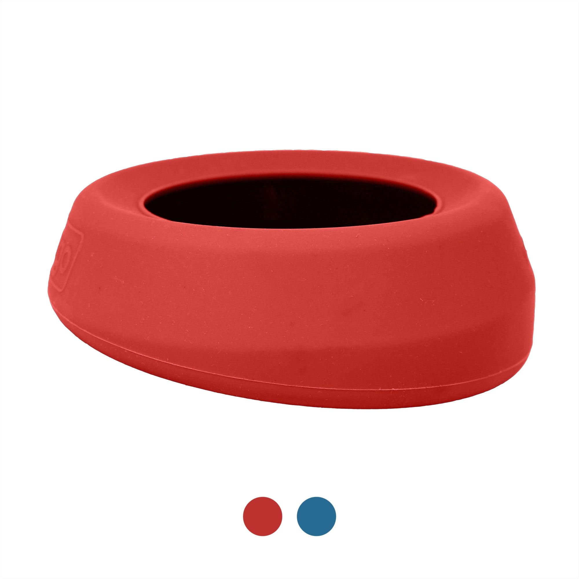 Chili Red Silicone No-Spill Dog Travel Water Bowl