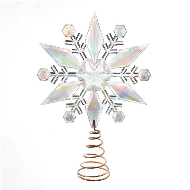 Kurt Adler 12.75-Inch Iridescent Snowflake Tree Topper