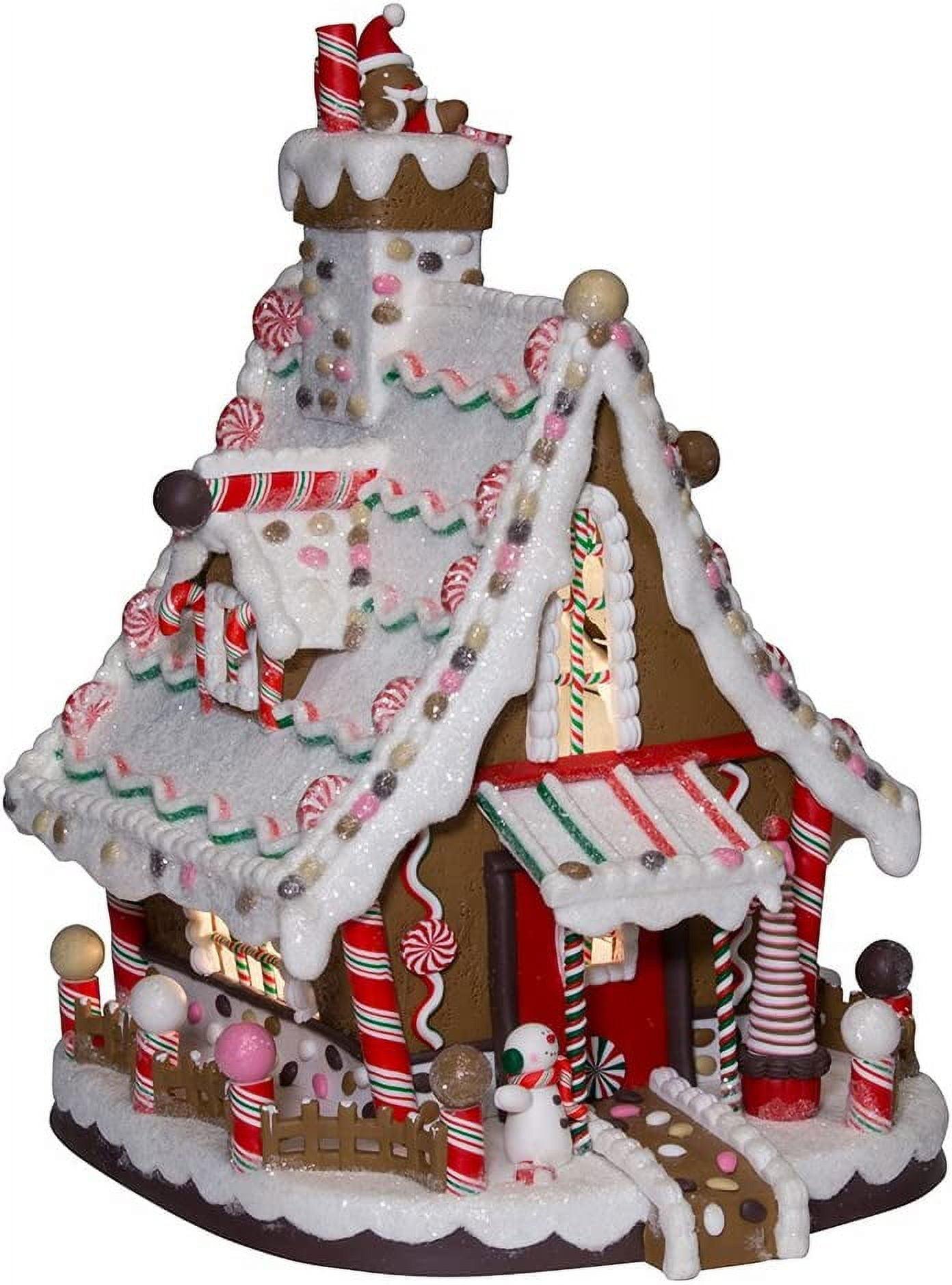 Kurt Adler 12-Inch Multicolor Lighted Christmas Gingerbread House