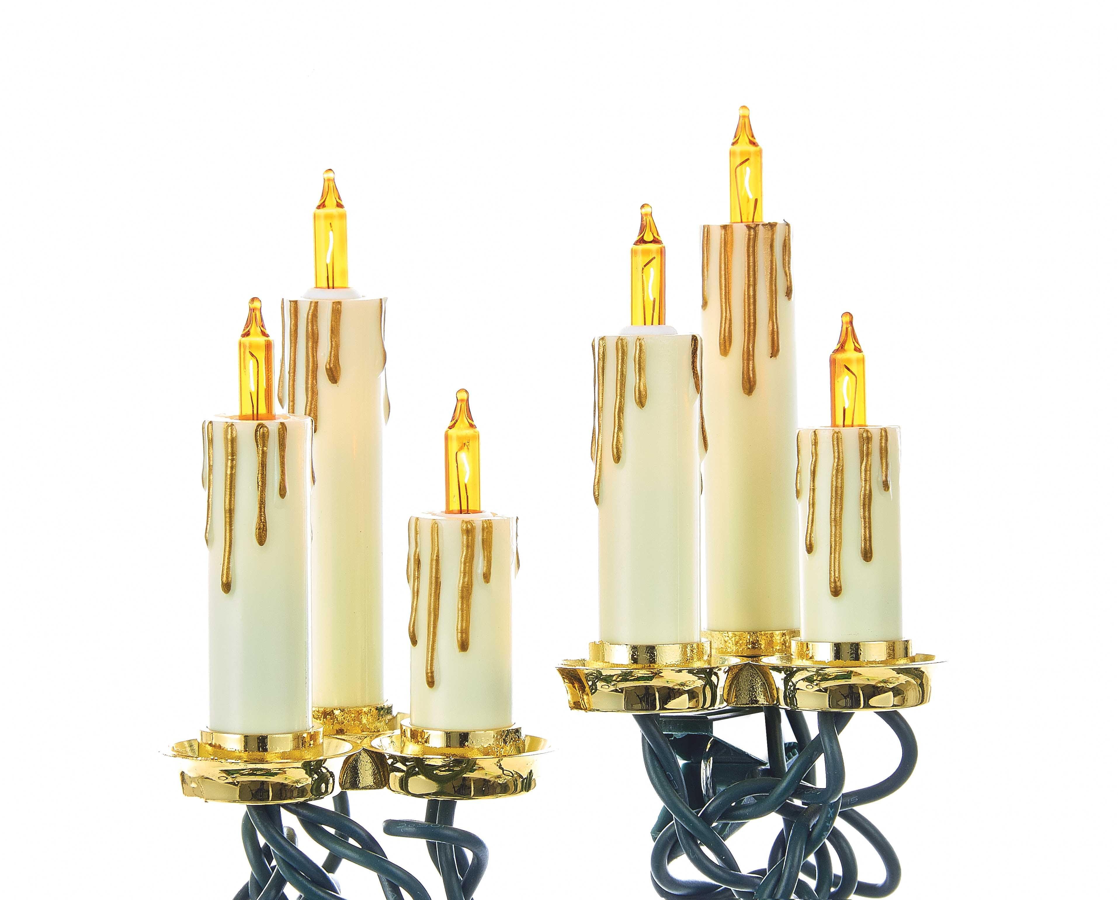 Kurt Adler Kurt Adler Indoor UL 15-Light Triple Candle Light Set, 12ft