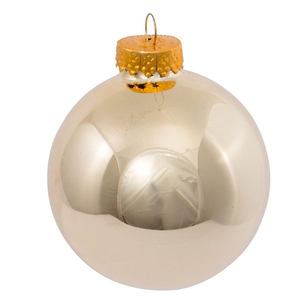 Shiny Gold 65mm Glass Ball Ornaments, 6-Piece Set