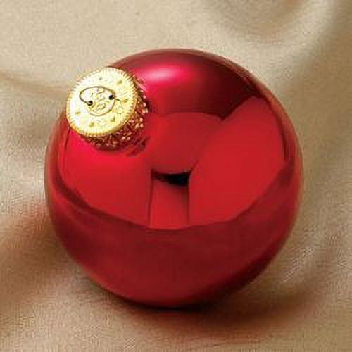 Kurt Adler 80mm Shiny Red Glass Ball Ornaments Set