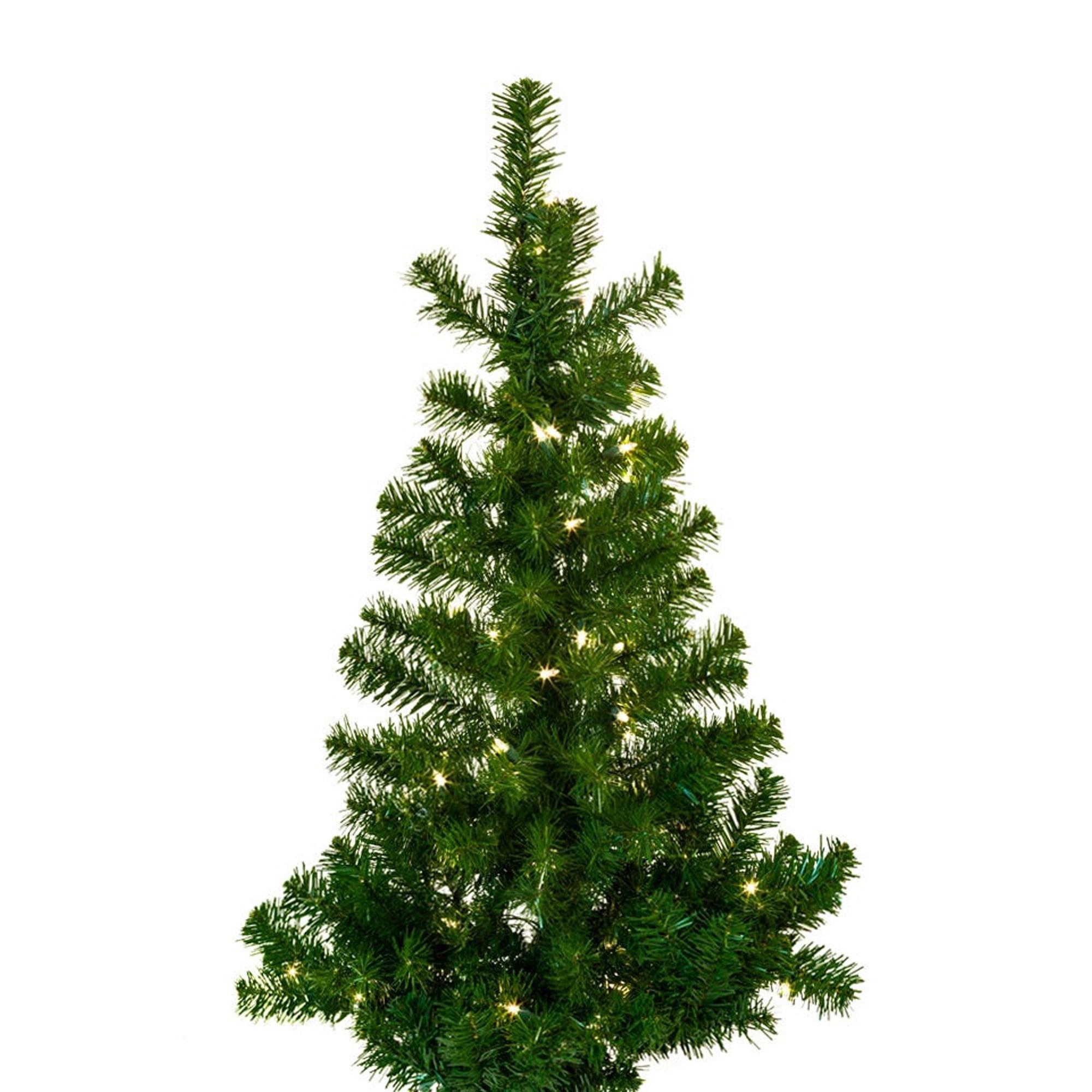 Winter White Tabletop Pine Christmas Tree with Lights