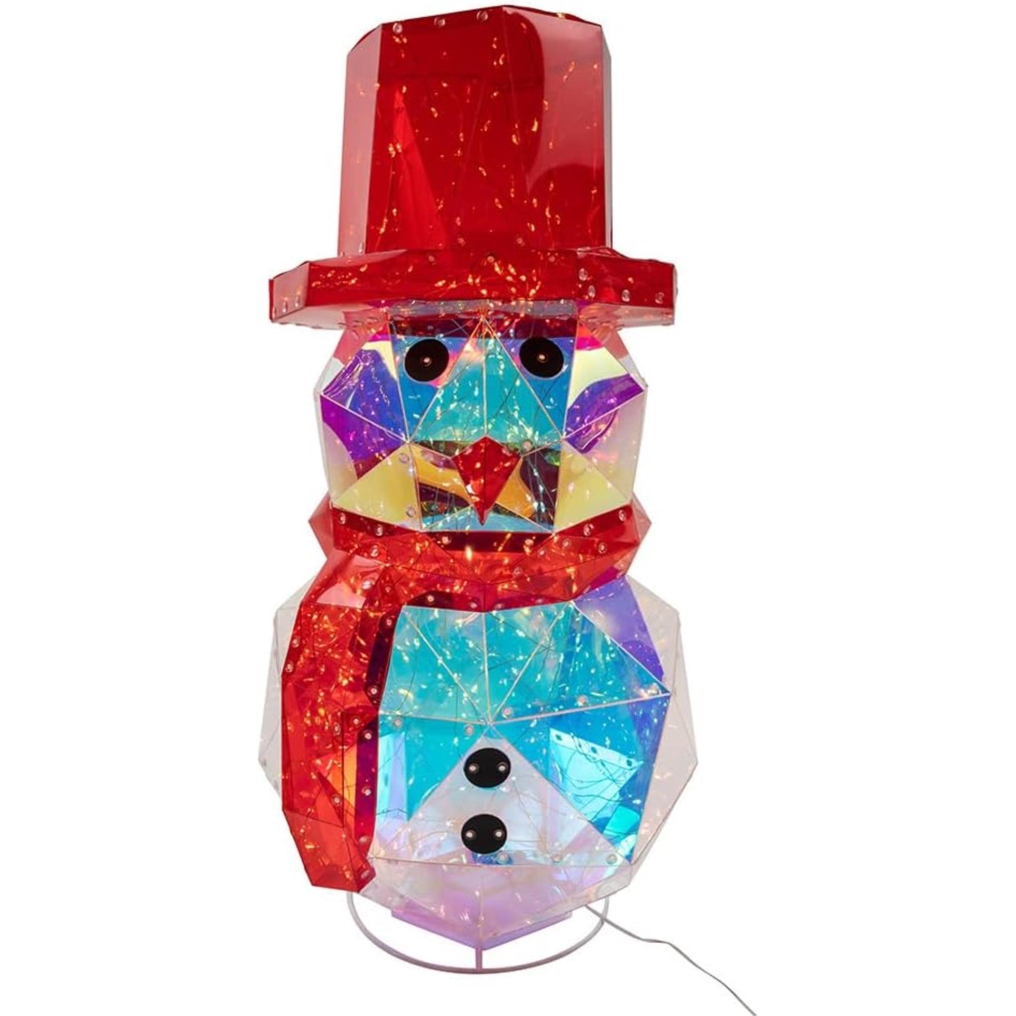 Kurt Adler Kurt Adler Iridescent Lit Snowman Indoor or Outdoor Christmas Decoration, 24in