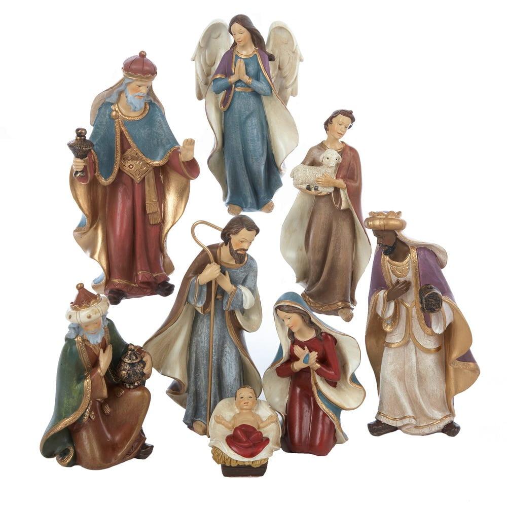 Kurt Adler 6.25" Multicolor Resin Nativity Figurine Set