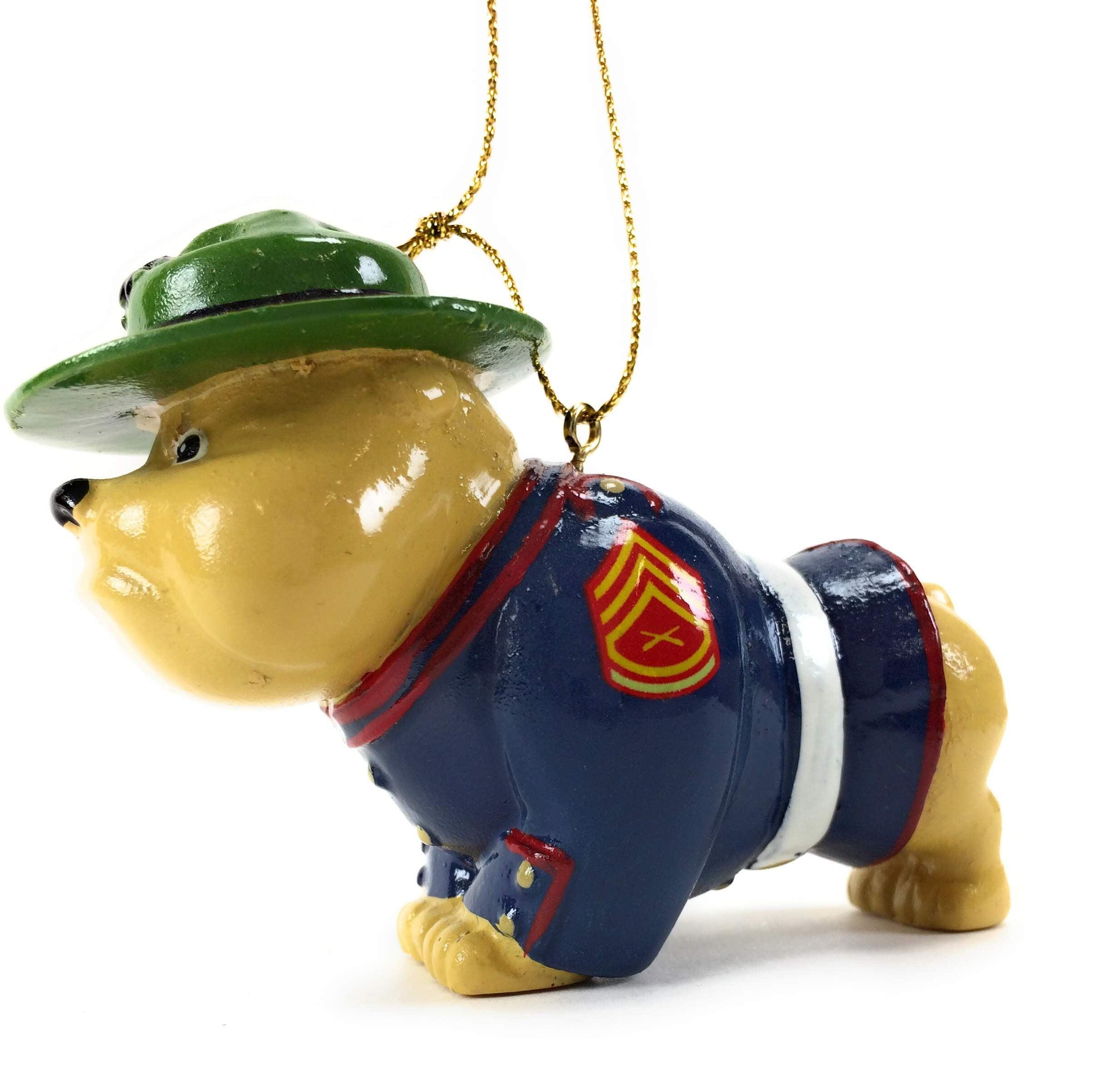 U.S. Marine Corps Bulldog Resin Ornament, 3.54-Inch