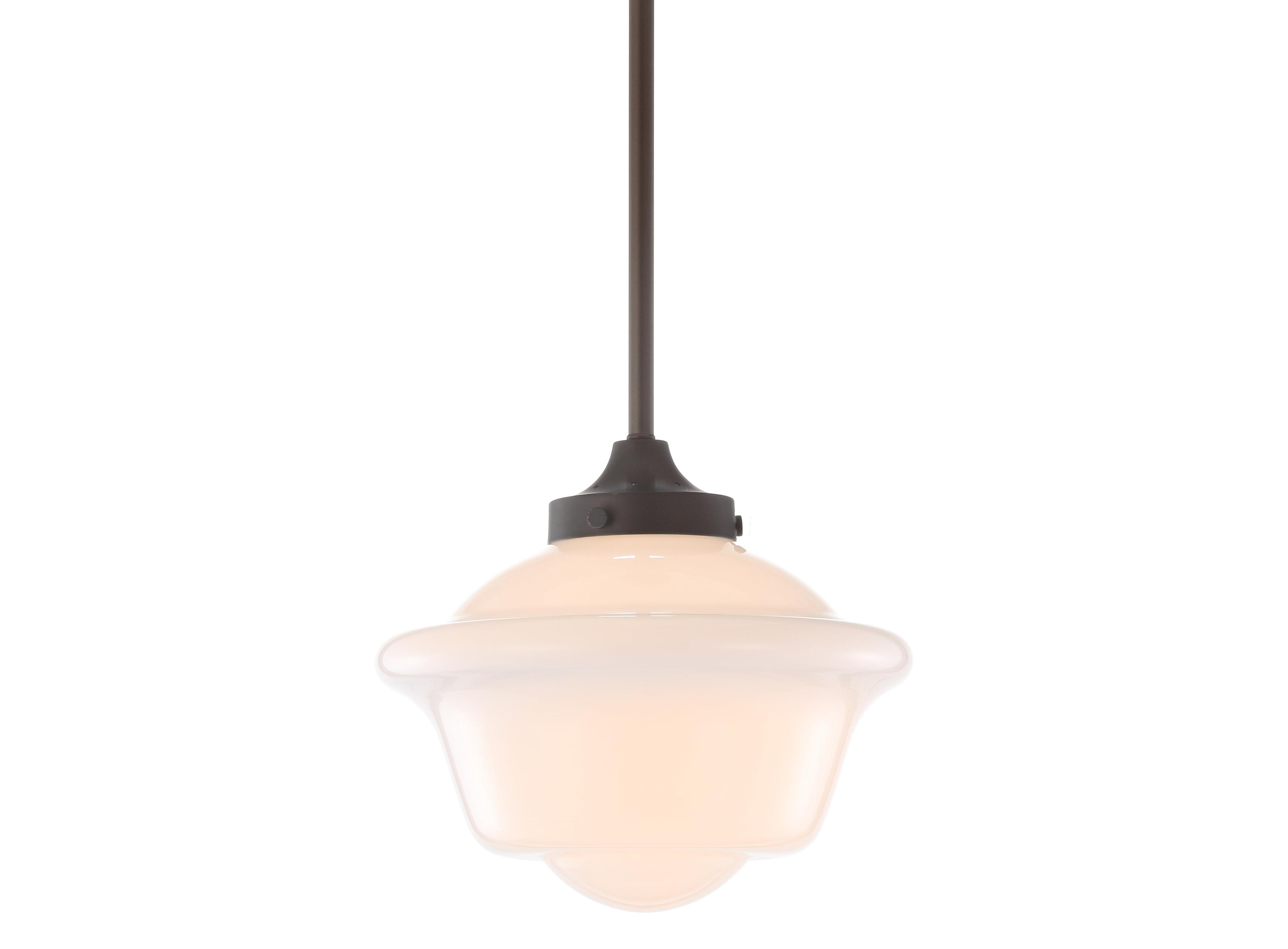 Kurtz 9.5" Oil Rubbed Bronze Adjustable Schoolhouse LED Pendant