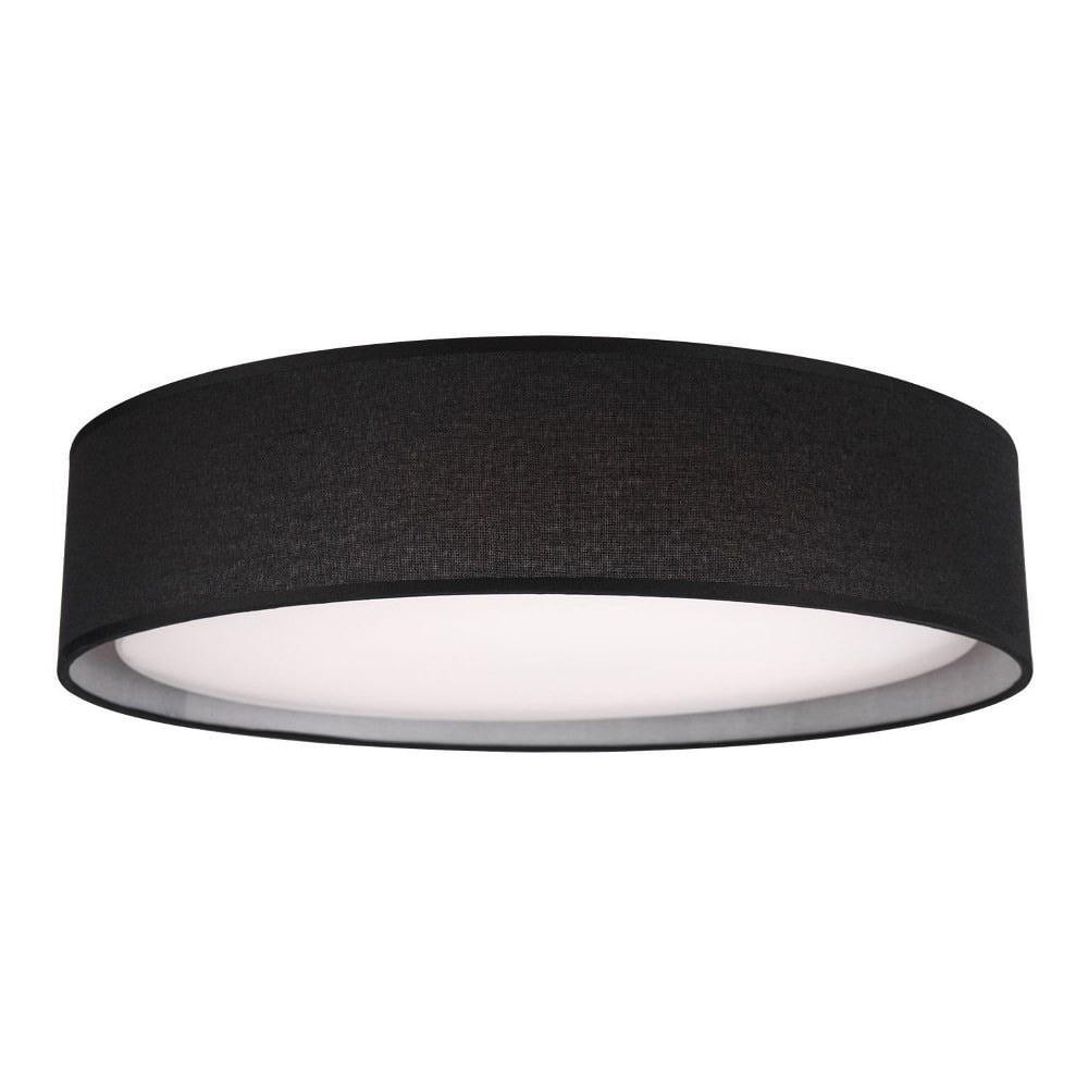 Dalton 20" Textured Fabric LED Flush Mount in Black