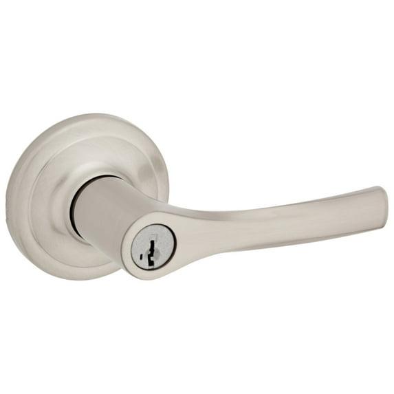 Kwikset 405Hyl-S Henley Single Cylinder Keyed Entry Door Lever Set - Nickel