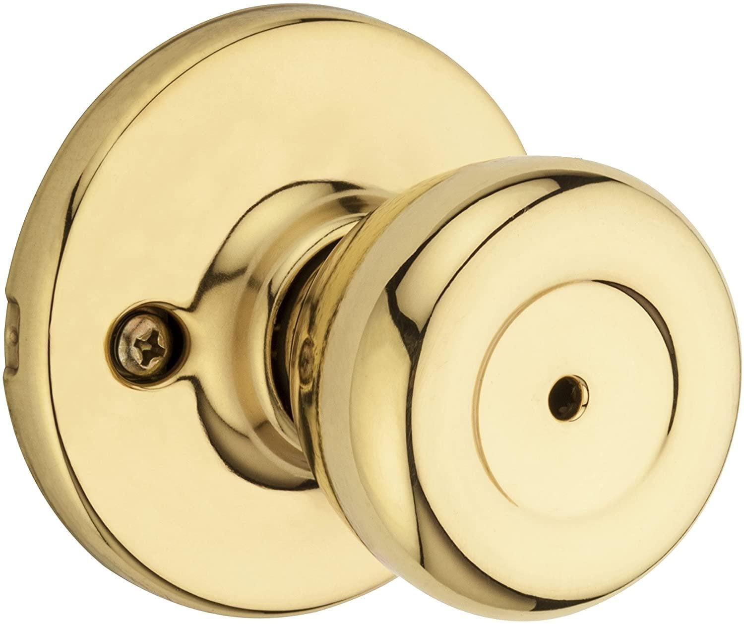Kwikset 93001-923 Tylo Privacy Bed/Bath Knob In Polished Brass