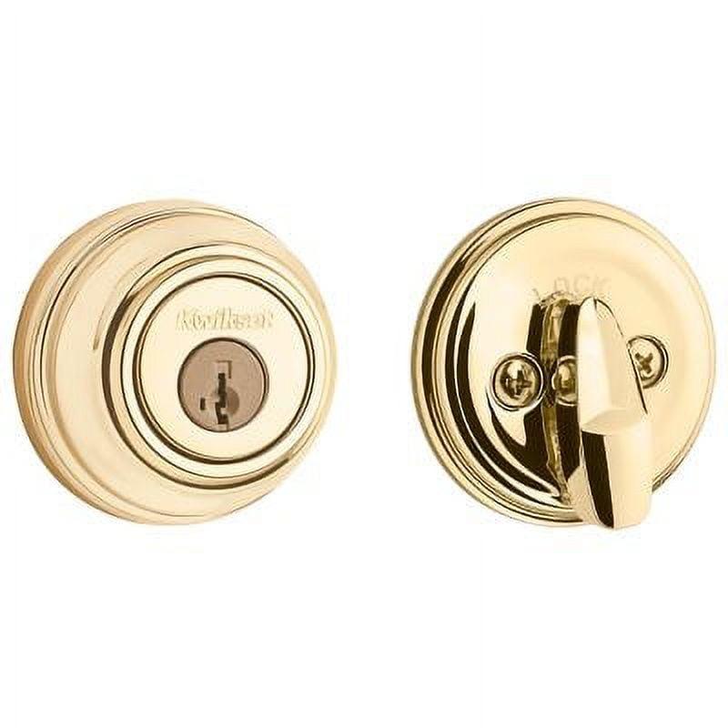 Kwikset Polished Brass Universal Handing Deadbolt