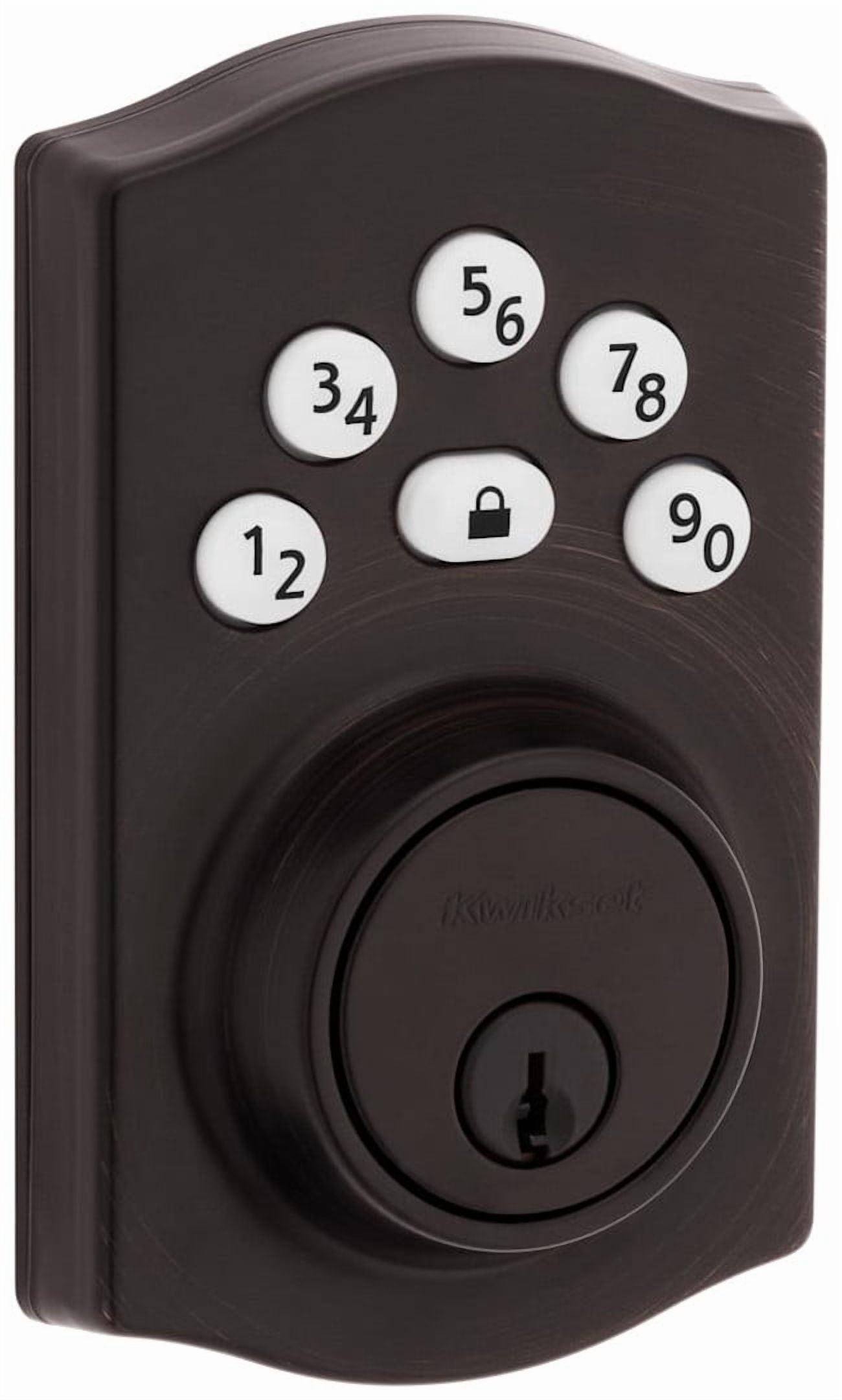 Kwikset 9240TRL-11P Traditional Powerbolt Electronic SmartCode Deadbolt with RCAL Latch and RCS Strike Venetian Bronze Finish