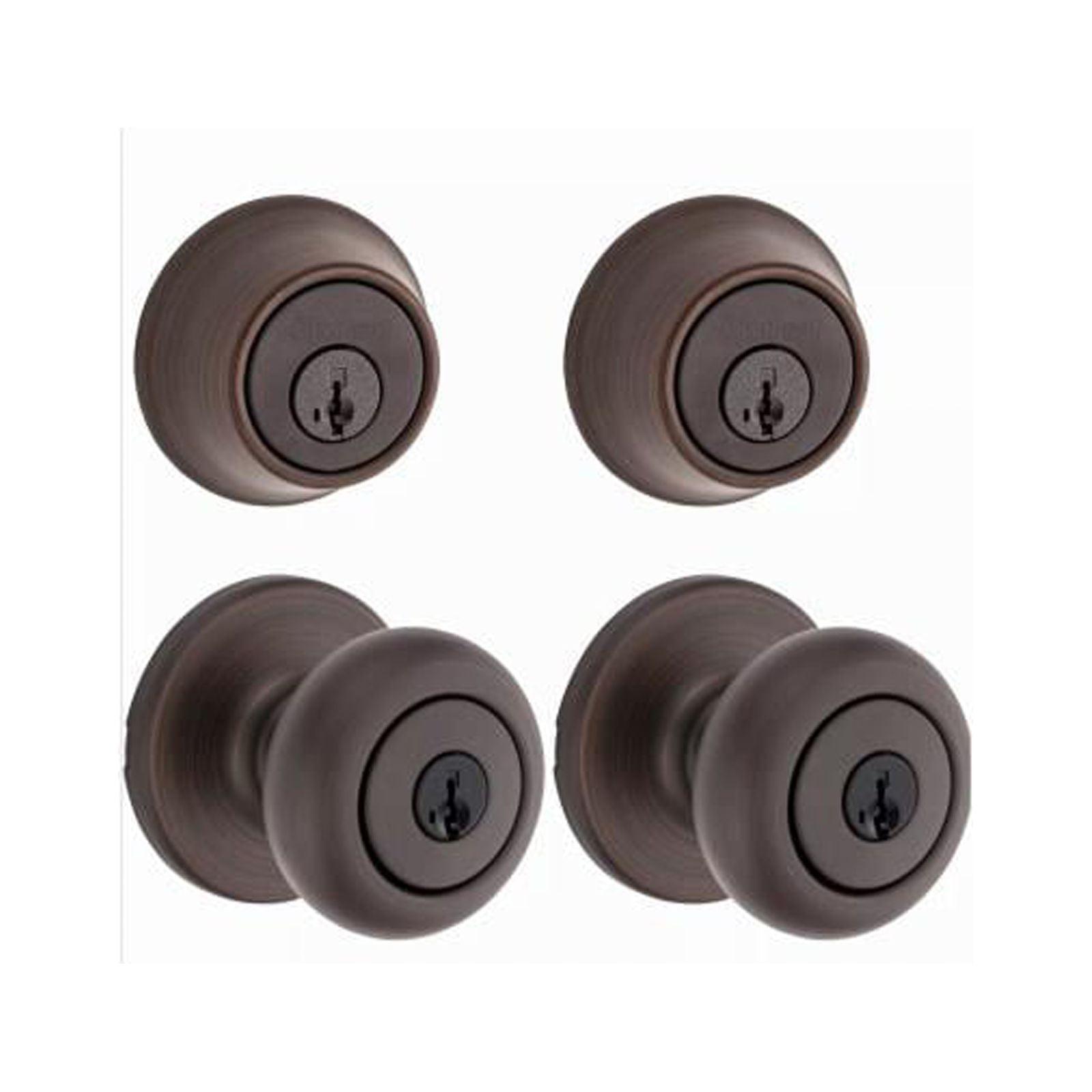 Kwikset Satin Nickel Entry Knob and Deadbolt Set