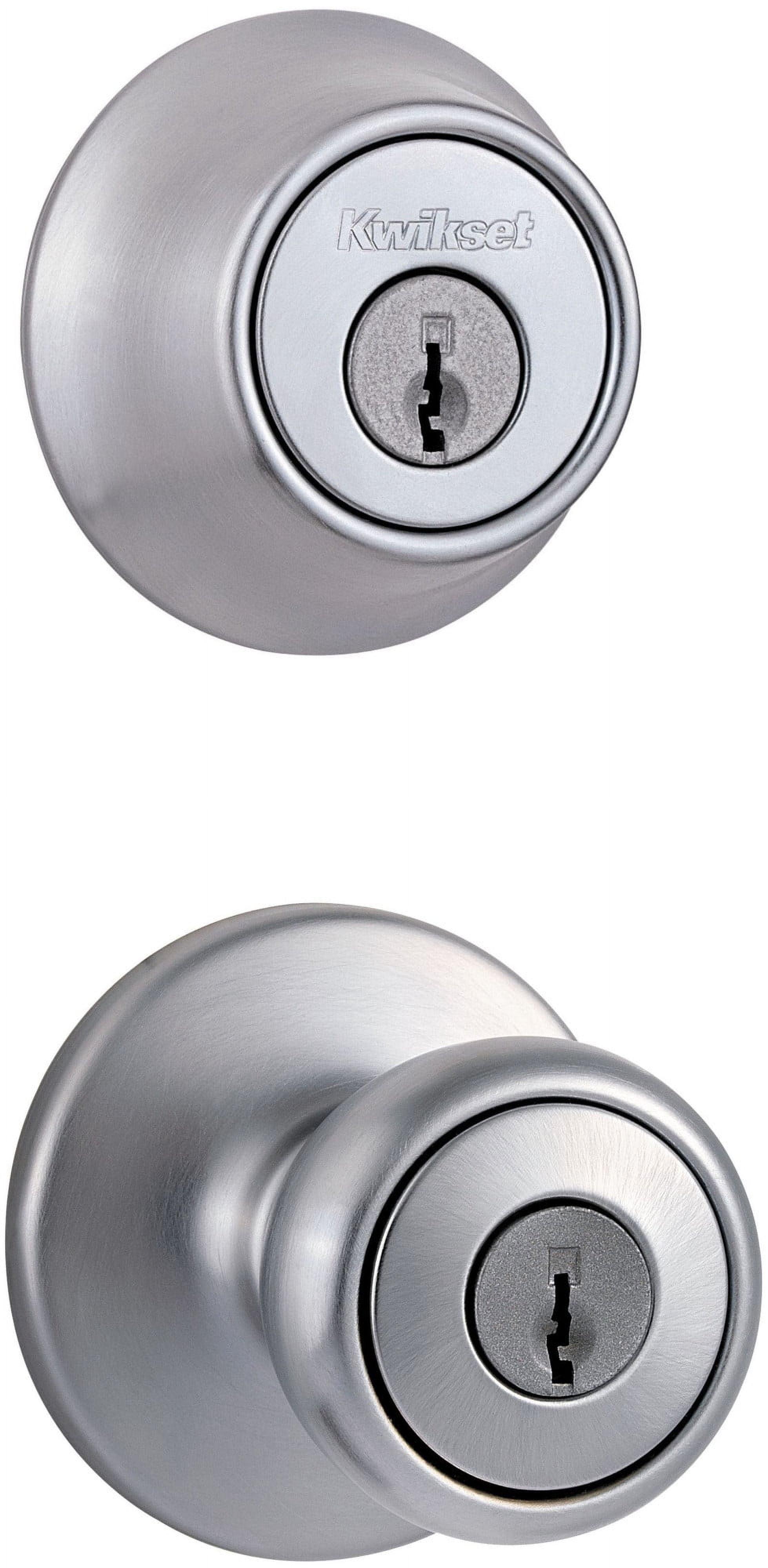 Tylo Satin Chrome Double Cylinder Deadbolt Combo Pack